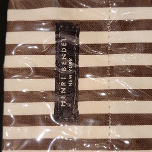 - Vintage Henri Bendel New York Signature Brown White Stripes with Plastic…